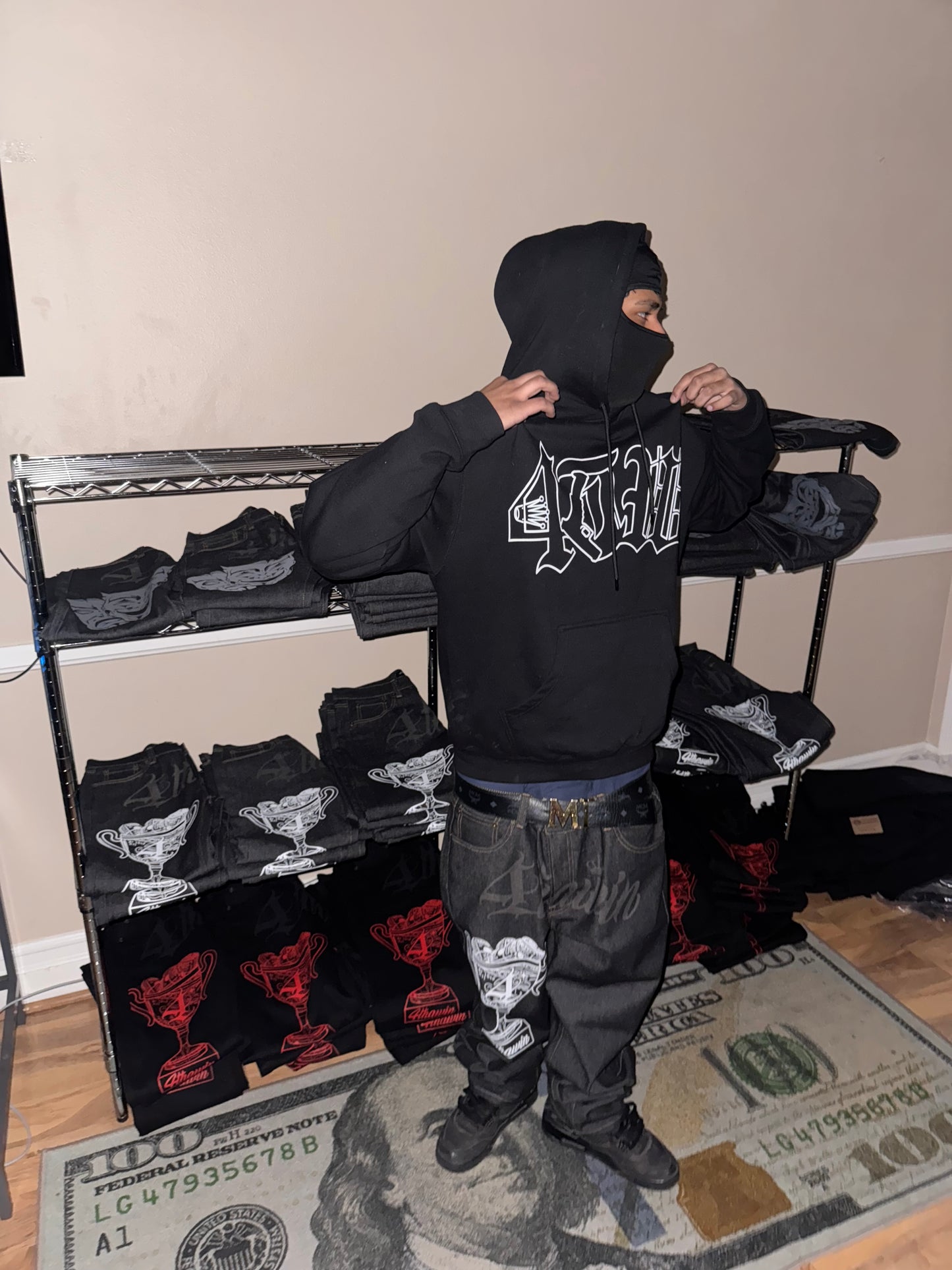 White 4thawin Trophy Jeans