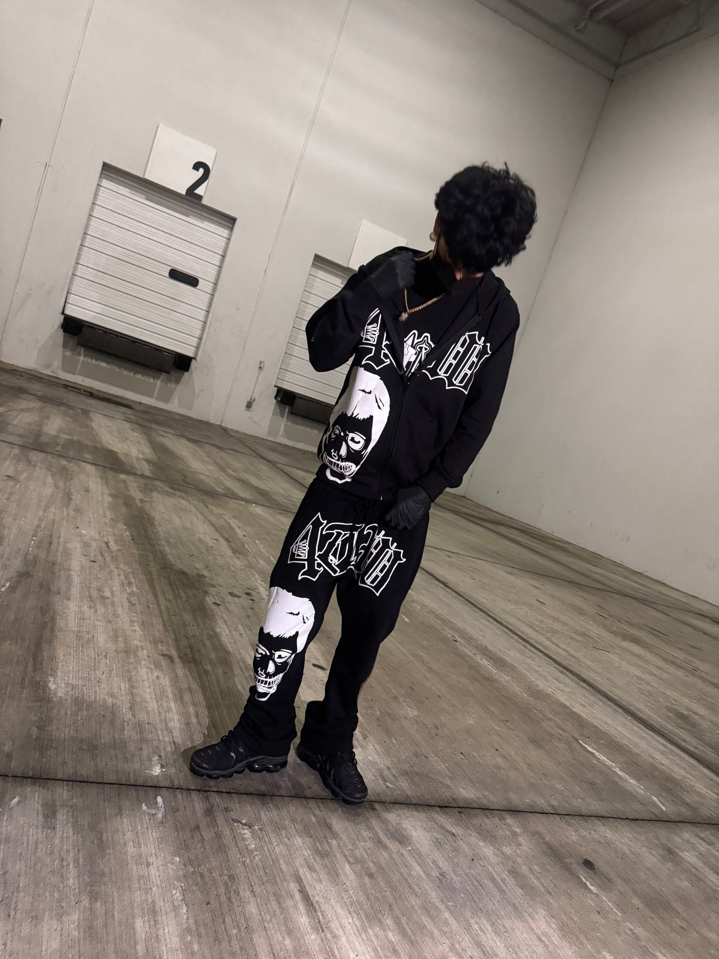 SCARFACE ZIP UP BLACK